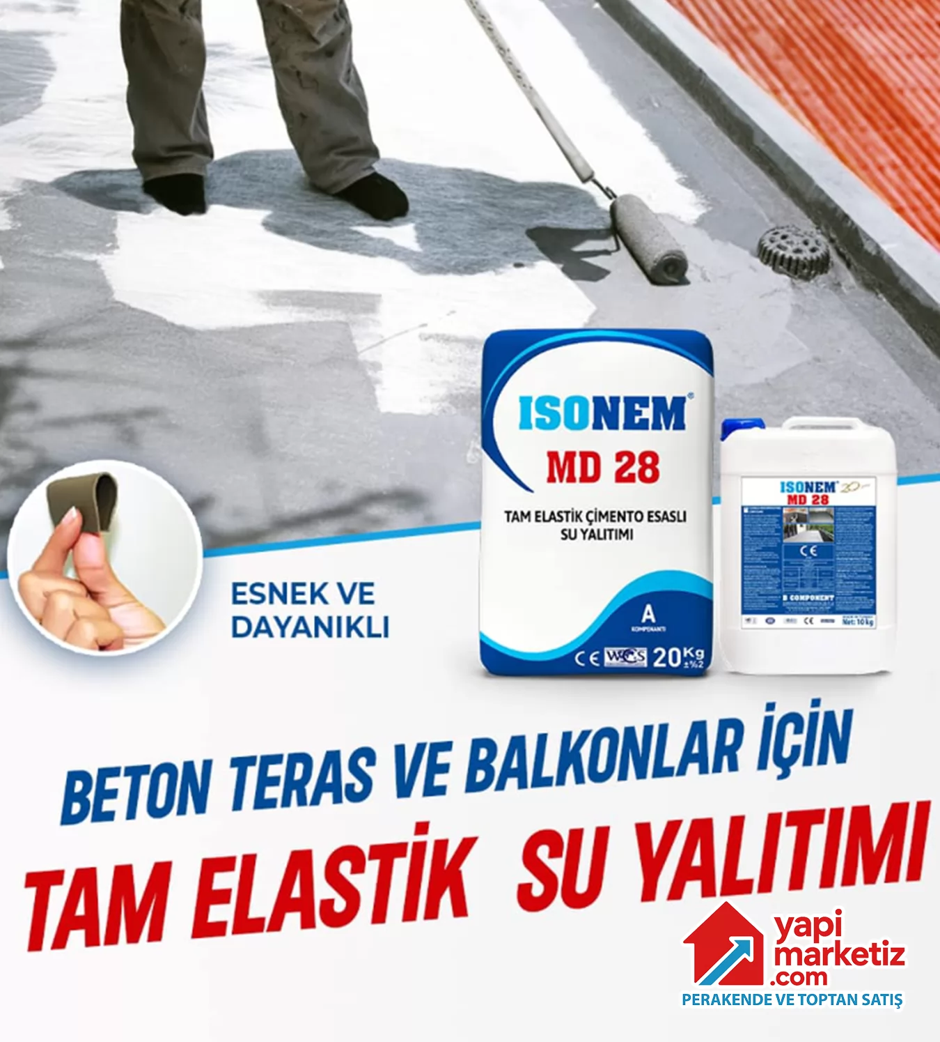 ISONEM MD-28 Tam Elastik Çimento Esaslı Su Yalıtımı Neden Tercih Edilmeli?