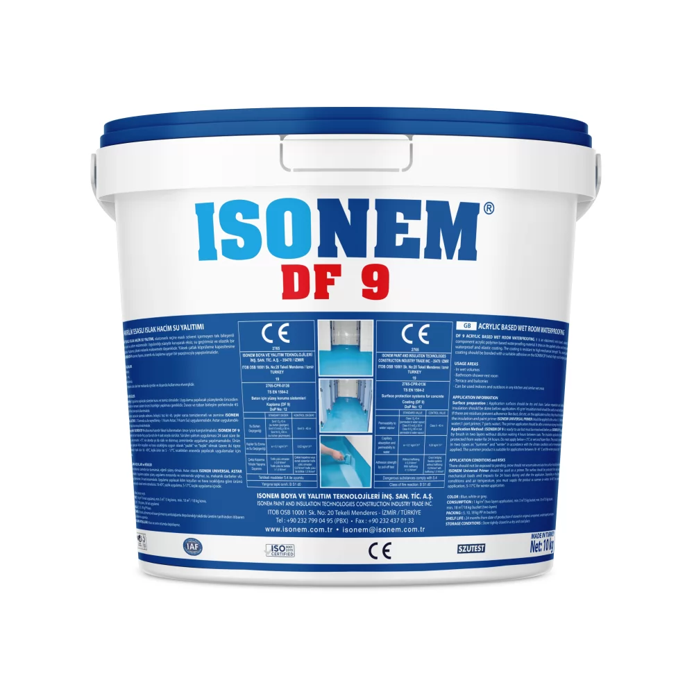 İsonem DF 9 – Acrylic-Based Wet Area Waterproofing