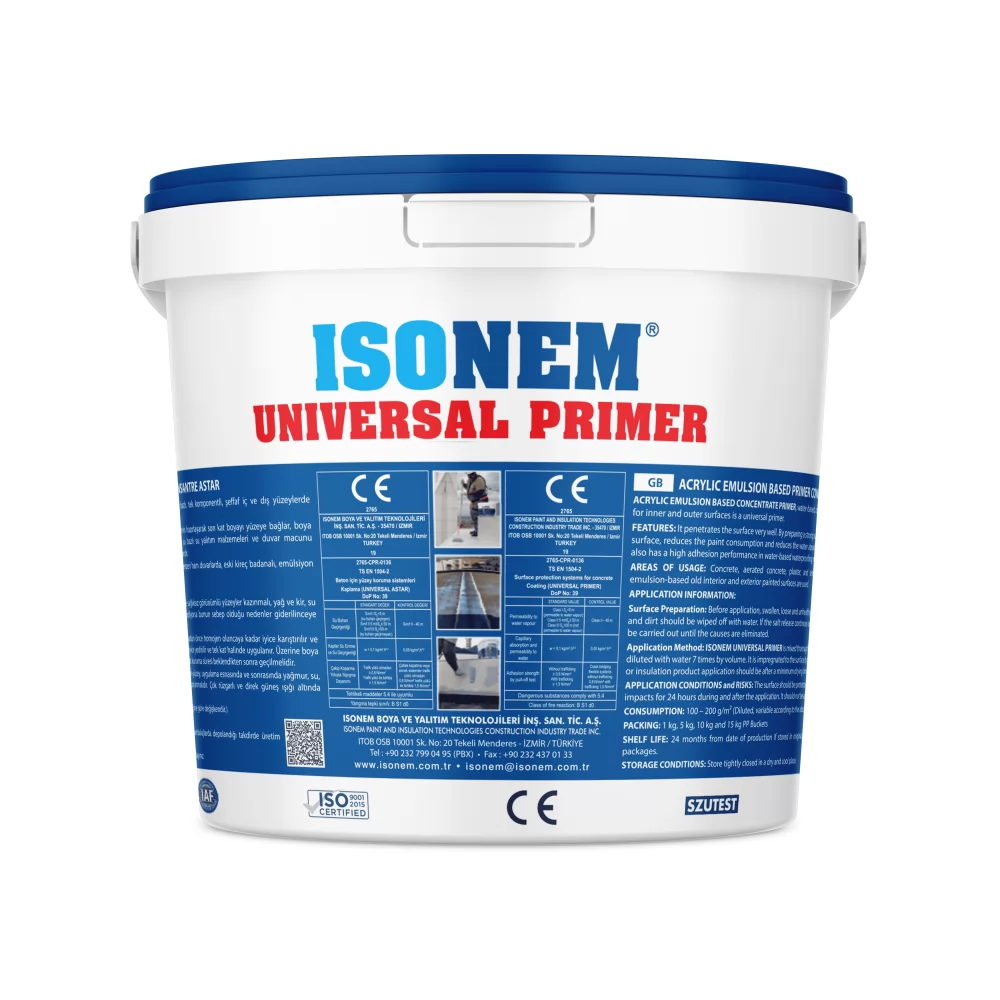 İsonem Universal Primer – Acrylic Emulsion-Based Concentrated Primer